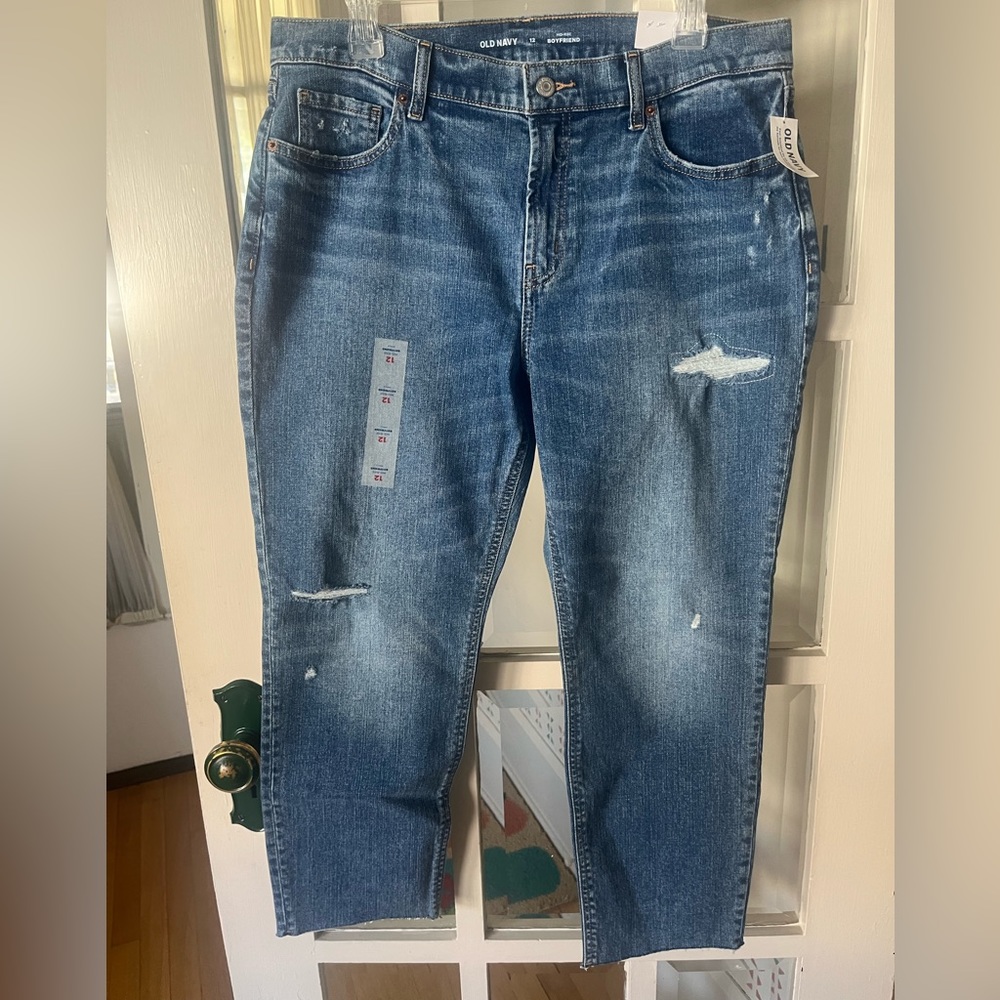 Old Navy Mid Rise Boyfriend Ankle Jeans - Size 12